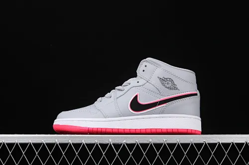 All categories Air Jordan Jordan series basketball shoes Air Jordan 1 Mid Air Jordan 1 mid AJ1 Joe 1 mid gray red 555112-060